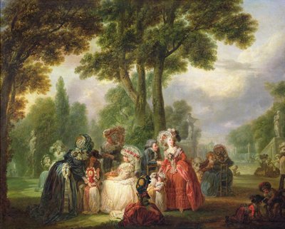 A Meeting in the Park by Francois Louis Joseph Watteau